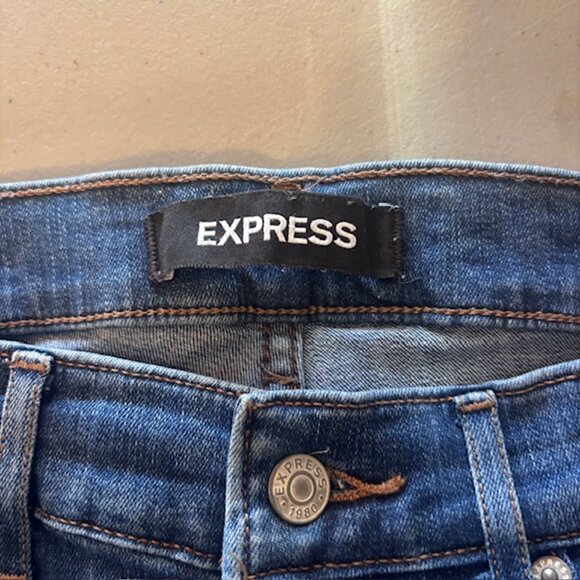 Express Stretch Cropped High Rise Jeans - Size 10R - Picture 7 of 9